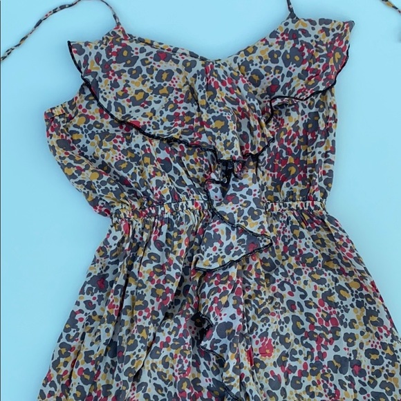 Rue11 Cheetah Print Halter Ruffle Dress - Picture 5 of 8